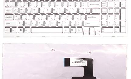 Клавиатура для ноутбука Sony Vaio (VPC-EL) White, (White Frame), RU