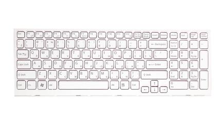 Клавиатура для ноутбука Sony Vaio (VPC-EL) White, (White Frame), RU - фото 2