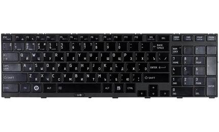 Клавиатура для ноутбука Toshiba Tecra (R850) Black, (Black Frame) RU - фото 2