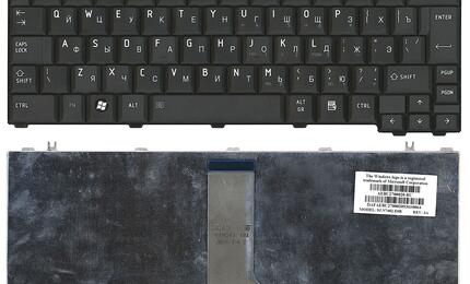 Клавиатура для ноутбука Toshiba Satellite (A600, T130, T135, U400, U405, U500, U505, Portege M800, M900) Black, RU (вертикальный энтер)