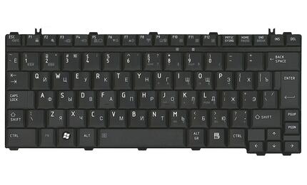 Клавиатура для ноутбука Toshiba Satellite (A600, T130, T135, U400, U405, U500, U505, Portege M800, M900) Black, RU (вертикальный энтер) - фото 2