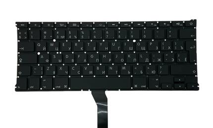 Клавиатура для ноутбука Apple MacBook Air 2011+ (A1369) с подсветкой (Light), Black, (No Frame), RU (вертикальный энтер)