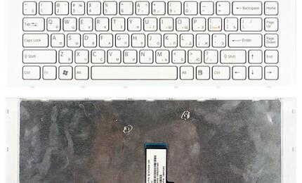 Клавиатура для ноутбука Sony Vaio (VPC-EG, VPC-EK) White, (White Frame) RU