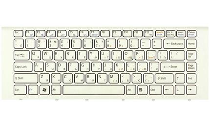 Клавиатура для ноутбука Sony Vaio (VPC-EG, VPC-EK) White, (White Frame) RU - фото 2
