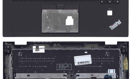 Клавиатура для ноутбука Lenovo ThinkPad Yoga X1 2nd 2017 с указателем (Point Stick), с подсветкой (Light), Black, (Black TopCase), RU