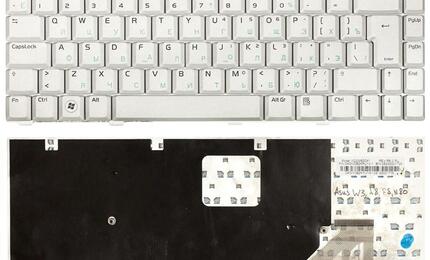 Клавиатура для ноутбука Asus (W3, W3J, A8, F8, N80) Silver, RU (вертикальный энтер)