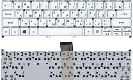 Клавиатура для ноутбука Acer Aspire (V5-122P), White, (No Frame), RU