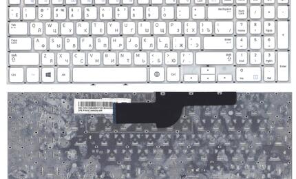 Клавиатура для ноутбука Samsung (355V5C, 350V5C, NP355V5C, NP355V5C-A01) White, (No Frame), RU