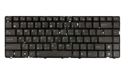 Клавиатура для ноутбука Asus (UL30, K42, K43, X42) Black, (Black Frame) RU - фото 2