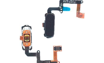 Кнопка HOME в сборе с механизмом и шлейфом для Samsung A320 черная