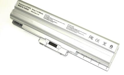 Усиленная аккумуляторная батарея для ноутбука Sony VAIO VGP-BPS13 VGN-CS 10.8V Silver 7800mAh OEM Усиленная аккумуляторная батарея для ноутбука Sony VAIO VGP-BPS13 VGN-CS 10.8V Silver 7800mAh OEM