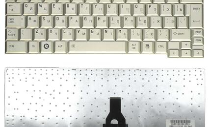 Клавиатура Toshiba Portege (R500, R502, R501, R510, R600, R601, A600 ,A602, A603, R603, A605) Silver, RU (вертикальный энтер)