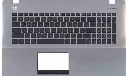 Клавиатура для ноутбука Asus (X751) Black, (Silver TopCase), RU - фото 2