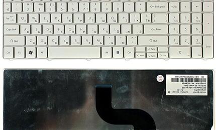 Клавиатура для ноутбука Acer Packard Bell (TM81) White, (No Frame), RU