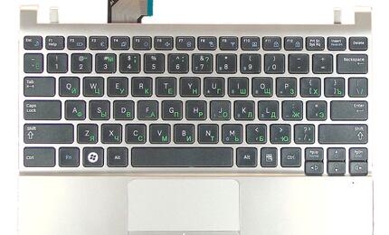 Клавиатура для ноутбука Samsung (NC110) Black, (Silver TopCase), RU