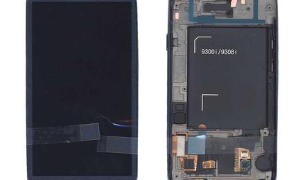 Матрица с тачскрином (модуль) для Samsung Galaxy S3 Duos GT-I9300I синий с рамкой