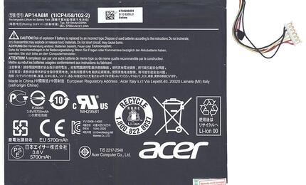 Аккумуляторная батарея для планшета Acer AP14A8M Aspire Switch 10 3.8V Black 5910mAh Orig
