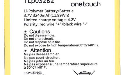Аккумуляторная батарея для планшета Alcatel TLp032B2 One Touch POP 7 P310A 3.7V White 3240mAh Orig
