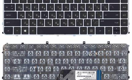 Клавиатура для ноутбука HP Envy (4-1000) Black, (Silver Frame) RU