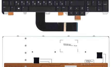 Клавиатура для ноутбука Dell Alienware M17x R5 с подсветкой (Light), Black, RU