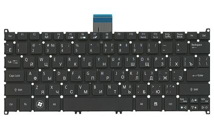 Клавиатура для ноутбука Acer Aspire S3, Aspire One 725 756 AO725 AO756 Black, (No Frame) RU - фото 2