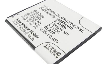 Аккумуляторная батарея для Lenovo CS-LVS820SL A656 3.7V White 2000mAh 7.4Wh