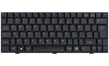 Клавиатура для ноутбука MSI Wind (U90, U100, U100X, U110, U120, N011, U115, U123, U123H, U123T) Black, RU - фото 2
