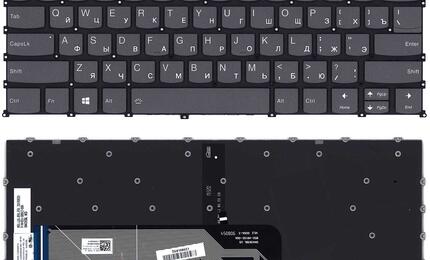 Клавиатура для ноутбука Lenovo ThinkBook 14C V340-14 с подсветкой (Light) Black, (No Frame) RU