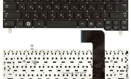 Клавиатура для ноутбука Samsung (N210, N220) с подсветкой (Light), Black, (No Frame), RU