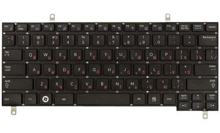 Клавиатура для ноутбука Samsung (N210, N220) с подсветкой (Light), Black, (No Frame), RU - фото 2