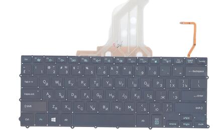 Клавиатура для ноутбука Samsung (NP900X3C, NP900X3C, NP900X3D, NP900X3E, NP900X3F) с подсветкой (Light) Black, (No Frame), RU - фото 2