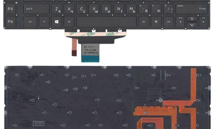 Клавиатура для ноутбука HP Omen (15-5000), Black с подсветкой (Light), (No Frame) RU