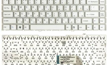 Клавиатура для ноутбука Sony Vaio (VGN-FW) White, (No Frame) RU