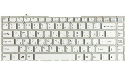 Клавиатура для ноутбука Sony Vaio (VGN-FW) White, (No Frame) RU - фото 2