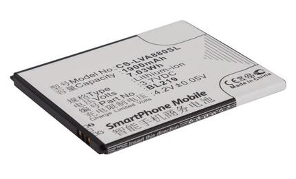 Аккумуляторная батарея для Lenovo CS-LVA880SL A916 3.7V White 1900mAh 7.03Wh