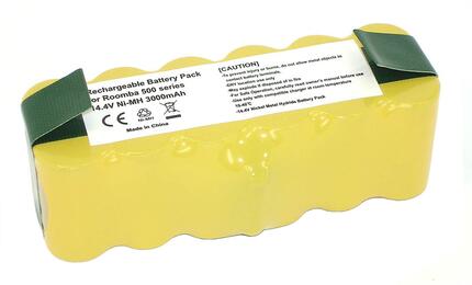 Аккумулятор для пылесоса iRobot Roomba 500, 510, 530 3000mAh NI-MH 14.4V желтый