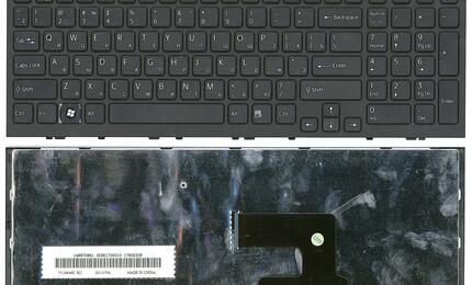 Клавиатура для ноутбука Sony Vaio (VPC-EH, VPCEH) Black, (Black Frame) RU