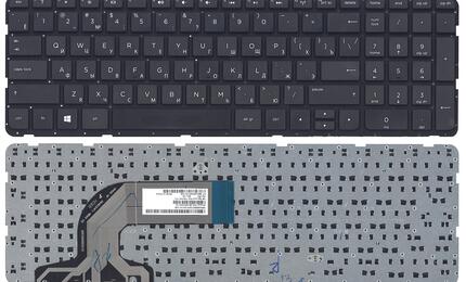 Клавиатура для ноутбука HP 250 G3, 255 G2, 255 G3, Pavilion SleekBook 15-e, 15-e000, 15-e002er, 15-e002sr, 15-e003sr, 15-e004er, 15-d, 15-g, 15-g000, 15-n, 15-n000, 15-r, 15-r000, 15-s000, 15t-e, 15t-n, 15z-e, 15z-n Black, (No Frame) RU