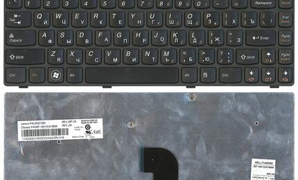 Клавиатура для ноутбука Lenovo IdeaPad (G360) Black, (Black Frame), RU
