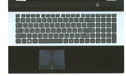 Клавиатура для ноутбука Samsung (RC730) Black, (Silver Frame), (Black TopCase), RU