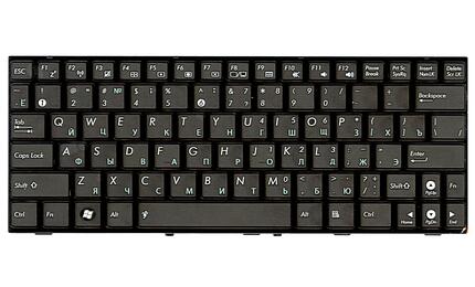 Клавиатура для ноутбука Asus EEE PC (1005HA, 1008HA) Black, (Black Frame) RU - фото 2