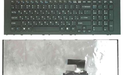 Клавиатура для ноутбука Sony Vaio (VPC-EJ) Black, (Black Frame), RU