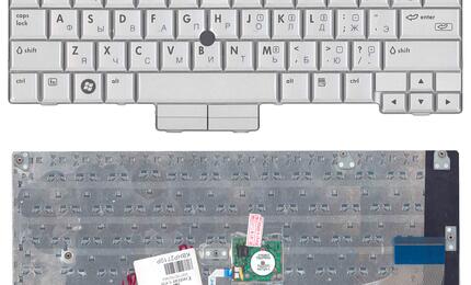 Клавиатура для ноутбука HP Compaq Presario (2710P) с указателем (Point Stick) Silver, RU