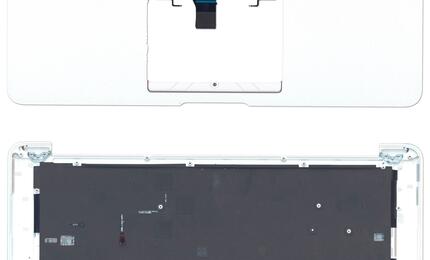 Клавиатура для ноутбука Apple MacBook Air 2013+ (A1466) Black с топ панелью, RU (горизонтальный энтер)