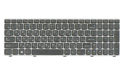 Клавиатура для ноутбука Lenovo IdeaPad G580, G585, Z580, Z585, Z780 Black, (Gray Frame), RU - фото 2