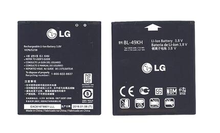 Аккумуляторная батарея для смартфона LG BL-49KH 3.8V LU6200 Black 1800mAh 7.0Wh