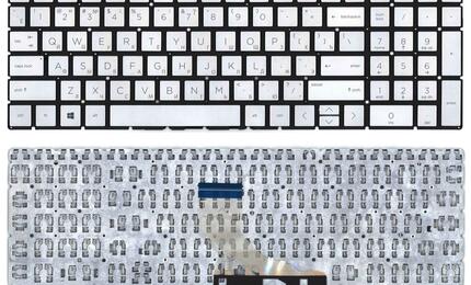 Клавиатура для ноутбука HP 15-db000 Silver, (No Frame) RU