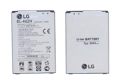Аккумуляторная батарея для смартфона LG BL-46ZH AS330 3.8V Silver 2045mAh 7.8Wh