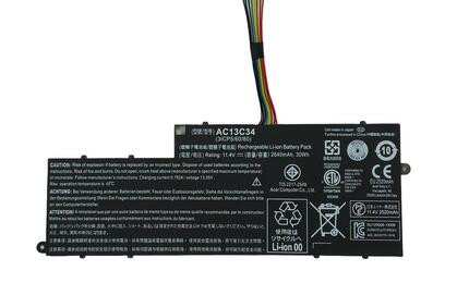 Аккумуляторная батарея для ноутбука Acer AC13C34 Aspire E3-112 11.4V Black 2640mAh Orig Аккумуляторная батарея для ноутбука Acer AC13C34 Aspire E3-112 11.4V Black 2640mAh Orig