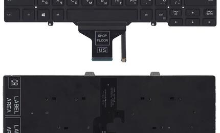 Клавиатура для ноутбука Dell Latitude 3400, Black, (No Frame) RU